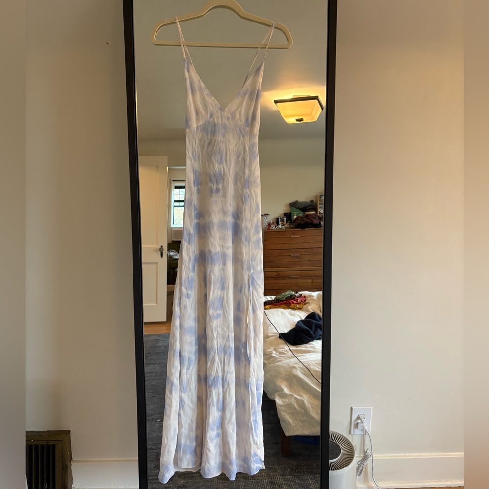 Forever 21 Blue and White Tie Dye Maxi Dress/Cover Up